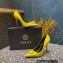 Versace Heel 9.5cm La Medusa Pumps Patent Yellow 2023