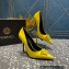 Versace Heel 9.5cm La Medusa Pumps Patent Yellow 2023