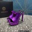 Versace Heel 14cm Platform 4cm La Medusa Mules Metallic Purple 2023