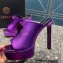Versace Heel 14cm Platform 4cm La Medusa Mules Metallic Purple 2023