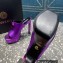 Versace Heel 14cm Platform 4cm La Medusa Mules Metallic Purple 2023