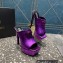 Versace Heel 14cm Platform 4cm La Medusa Mules Metallic Purple 2023