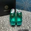 Versace Heel 14cm Platform 4cm La Medusa Mules Metallic Green 2023
