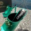 Versace Heel 14cm Platform 4cm La Medusa Mules Metallic Green 2023