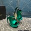 Versace Heel 14cm Platform 4cm La Medusa Mules Metallic Green 2023