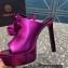 Versace Heel 14cm Platform 4cm La Medusa Mules Metallic Fuchsia 2023