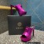 Versace Heel 14cm Platform 4cm La Medusa Mules Metallic Fuchsia 2023