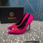 Versace Heel 9.5cm Brooch Baguette Pumps Patent Fuchsia 2023