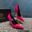 Versace Heel 9.5cm Brooch Baguette Pumps Patent Fuchsia 2023