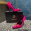 Versace Heel 9.5cm Brooch Baguette Pumps Patent Fuchsia 2023