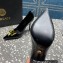 Versace Heel 9.5cm Brooch Baguette Pumps Patent Black 2023