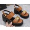 Versace Heel 8cm Medusa Biggie Sandals Brown 2023