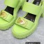 Versace Heel 8cm Medusa Biggie Sandals Green 2023