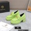 Versace Heel 8cm Medusa Biggie Loafers Green 2023