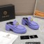 Versace Heel 8cm Medusa Biggie Loafers Mules Lilac 2023