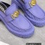 Versace Heel 8cm Medusa Biggie Loafers Mules Lilac 2023