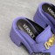 Versace Heel 8cm Medusa Biggie Loafers Mules Lilac 2023