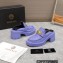 Versace Heel 8cm Medusa Biggie Loafers Mules Lilac 2023
