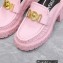 Versace Heel 8cm Medusa Biggie Loafers Mules Pink 2023