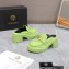 Versace Heel 8cm Medusa Biggie Loafers Mules Green 2023
