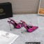 Versace Heel 10cm Laced Pin-Point Slingback Pumps Metallic Fuchsia 2023