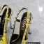 Versace Heel 10cm Laced Pin-Point Slingback Pumps Metallic Gold 2023