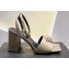 Versace Heel 9cm La Medusa Leather Sandals Gray 2023