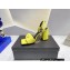 Versace Heel 9cm La Medusa Leather Sandals Yellow 2023