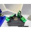Versace Heel 9cm La Medusa Leather Sandals Green 2023