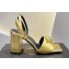 Versace Heel 9cm La Medusa Leather Sandals Gold 2023