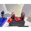 Versace Heel 9cm La Medusa Leather Sandals Red 2023