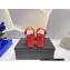Versace Heel 9cm La Medusa Leather Sandals Red 2023