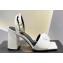 Versace Heel 9cm La Medusa Leather Sandals White 2023