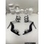 Rene Caovilla Heel 9.5cm Rhinestones Sandals Roxanne Black/Silver