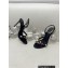 Rene Caovilla Heel 9.5cm Roxanne rhinestones amber Sandals Black