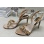 Rene Caovilla Heel 9.5cm Roxanne rhinestones amber Sandals Beige