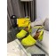 Fendi Baguette Show high-heeled clogs pony hair Green 2023
