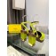 Fendi Baguette Show high-heeled clogs pony hair Green 2023