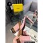 Fendi Baguette Show high-heeled clogs pony hair Pink 2023