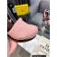Fendi Baguette Show high-heeled clogs pony hair Pink 2023