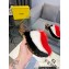 Fendi Baguette Show medium-heel clogs pony hair Black/White/Red 2023