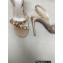 Rene Caovilla Heel 9.5cm Roxanne rhinestones amber Sandals Beige