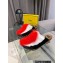 Fendi Baguette Show medium-heel clogs pony hair Black/White/Red 2023