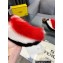 Fendi Baguette Show medium-heel clogs pony hair Black/White/Red 2023