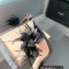 Gianvito Rossi Heel 10.5cm YNEZ Sandals Black with flower in satin and feathers 2023