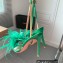 Gianvito Rossi Heel 10.5cm YNEZ Sandals Green with flower in satin and feathers 2023