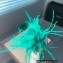 Gianvito Rossi Heel 10.5cm YNEZ Sandals Green with flower in satin and feathers 2023