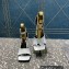 Versace Heel 10.5cm Mismatched Medusa Chain Leather Sandals White 2023