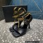 Versace Heel 10.5cm Mismatched Medusa Chain Leather Sandals Black 2023