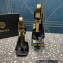 Versace Heel 10.5cm Mismatched Medusa Chain Leather Sandals Black 2023
